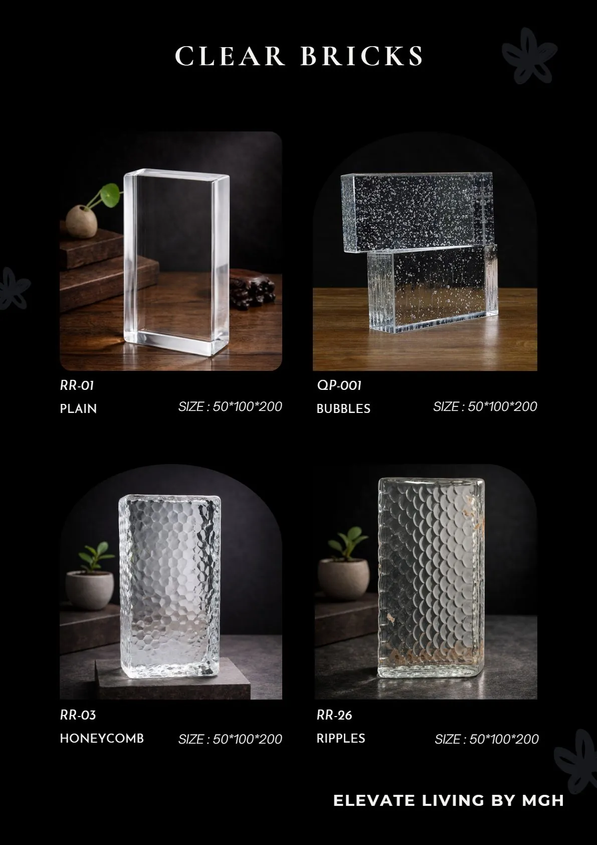 Elevate Clear Brick · Bubbles